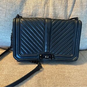 Rebecca Minkoff Black Love Quilted Crossbody Bag